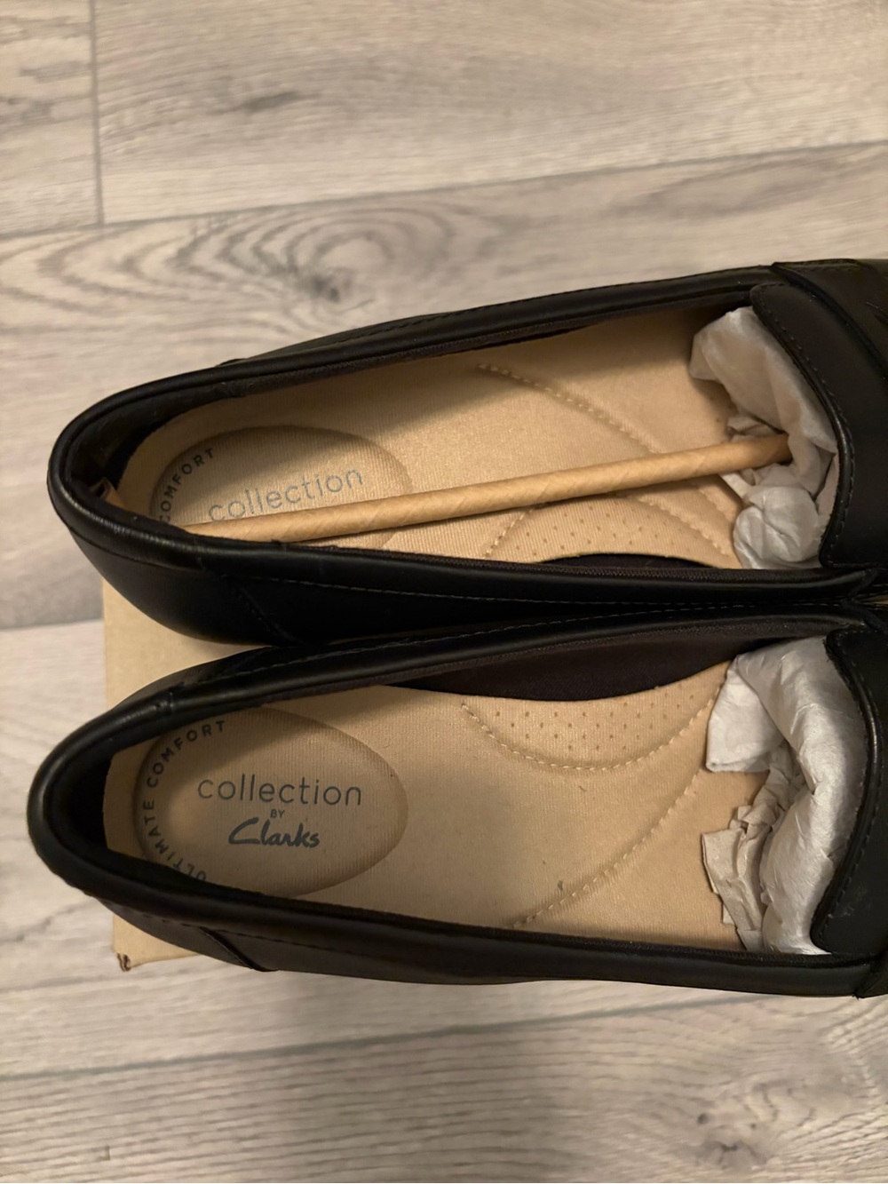 Clarks Black Leather Penny Loafers - Picture 8 of 8